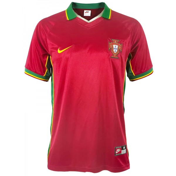 Portugal home retro vintage soccer jersey match men's first sportswear football 1998